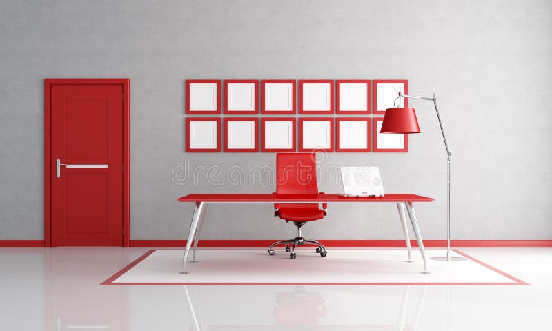 Red office stock illustration. Illustration of light - 15276542