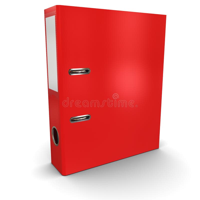 Red office paper folder