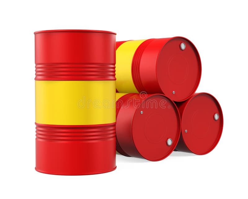 Red Oil Drum Isolated stock illustration. Illustration of canister