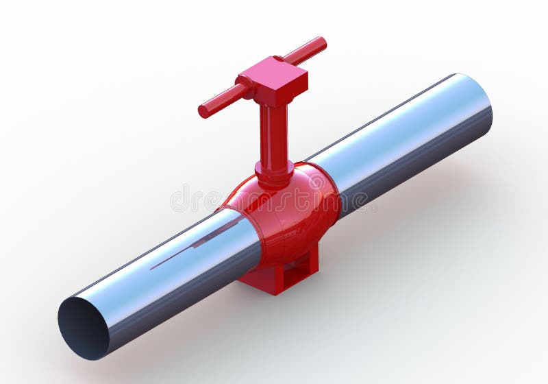 Red oil gas valve steel pipe