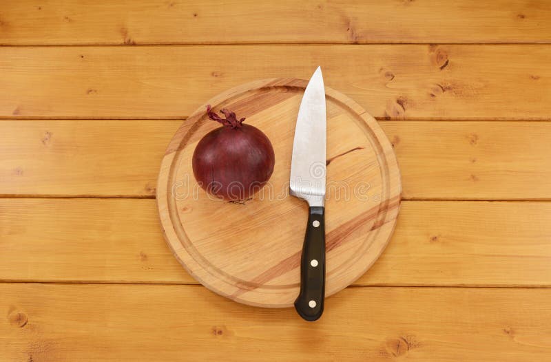 Whole Red Onion On Chopping Board Stock Image Image of food, fragrant