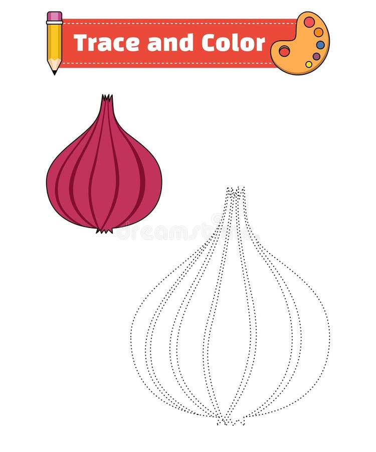 Simple Coloring Page. Onion - Line Art. Coloring Book For Kids. Vegetables  Royalty Free SVG, Cliparts, Vectors, and Stock Illustration. Image  177787912.