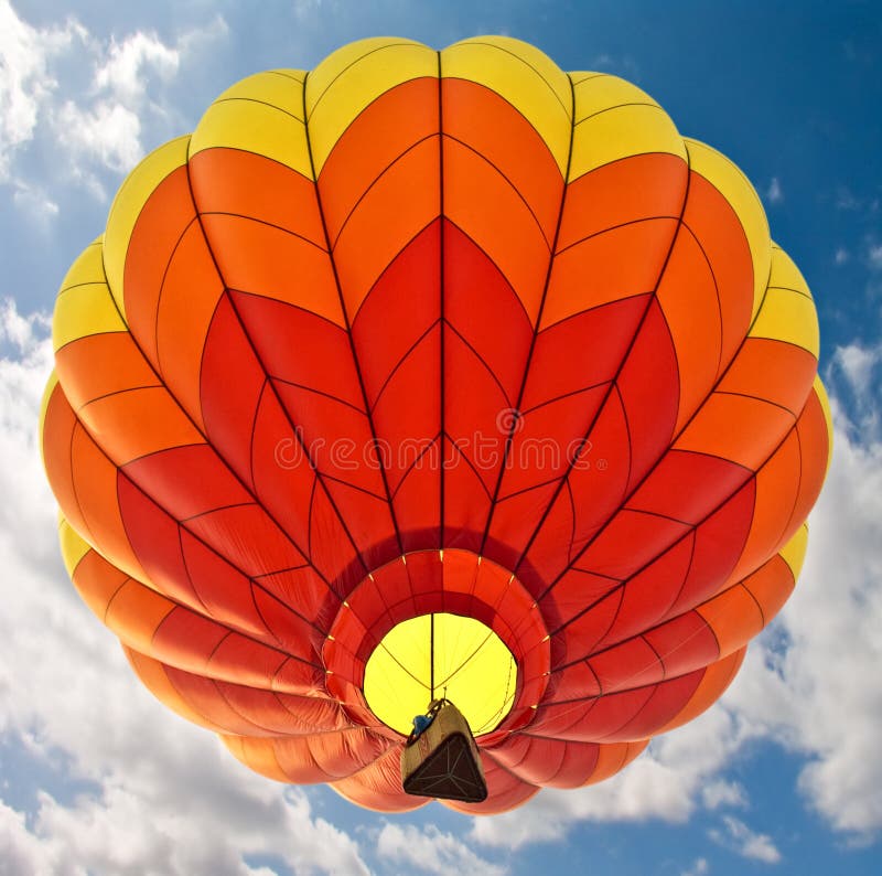Red and Orange Hot Air Balloon royalty free stock photo Red and Orange Hot Air Balloon royalty free stock photo