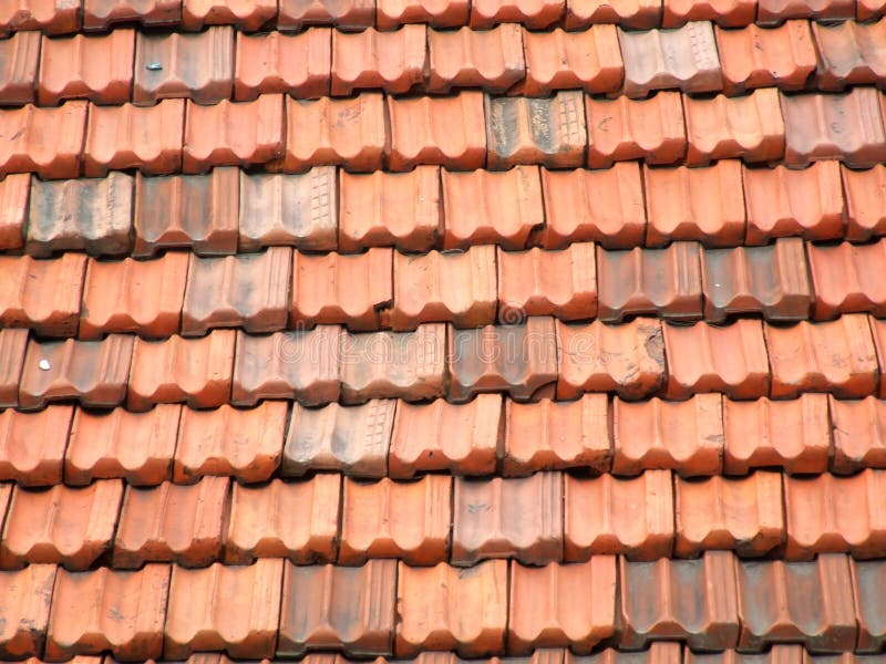 Red and orange roof tiles