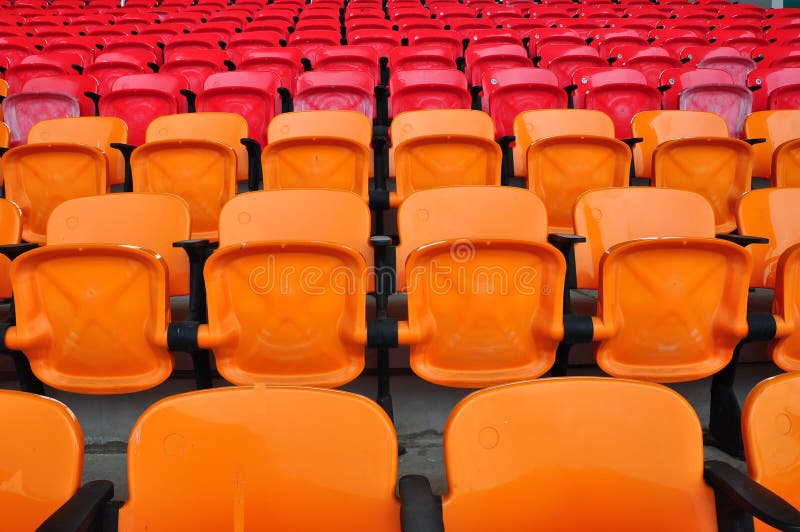 Red and orange seat