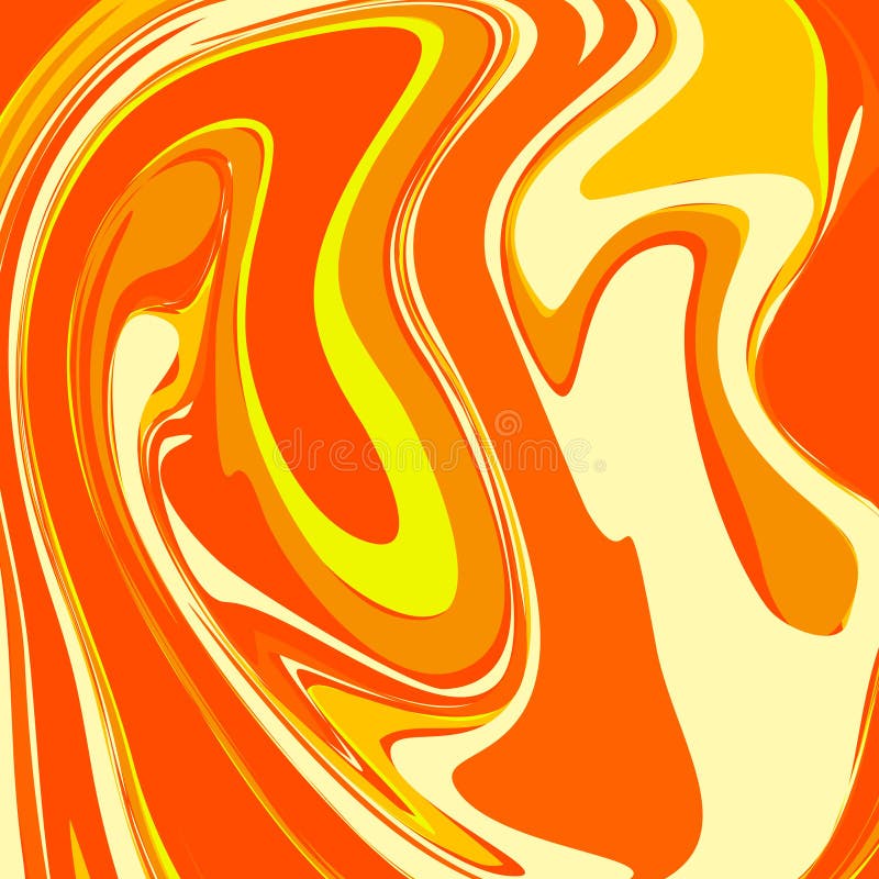 Red Orange Yellow Color Psychedelic Fluid Art Abstract Background