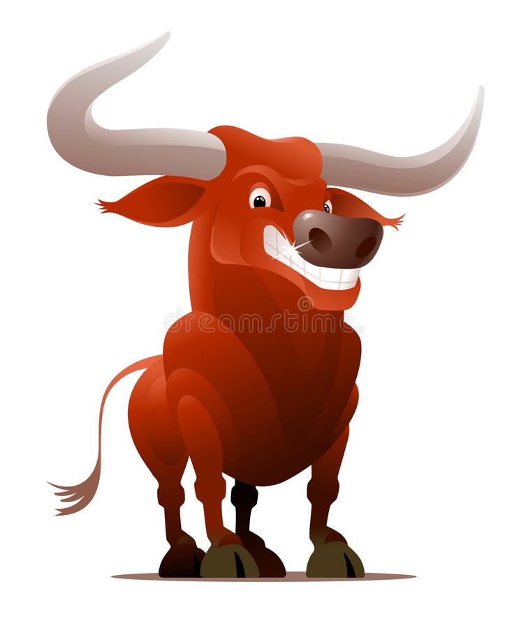 Red Ox/Bull stock vector. Illustration of animal, sharptoothed - 11416873