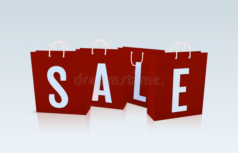 Red Package Sale Isolated. Package on the White Stock Illustration ...