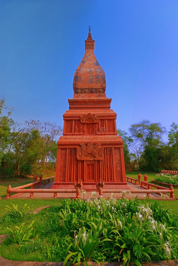 Red pagoda stock photo. Image of tourist, ancient, history 40080478