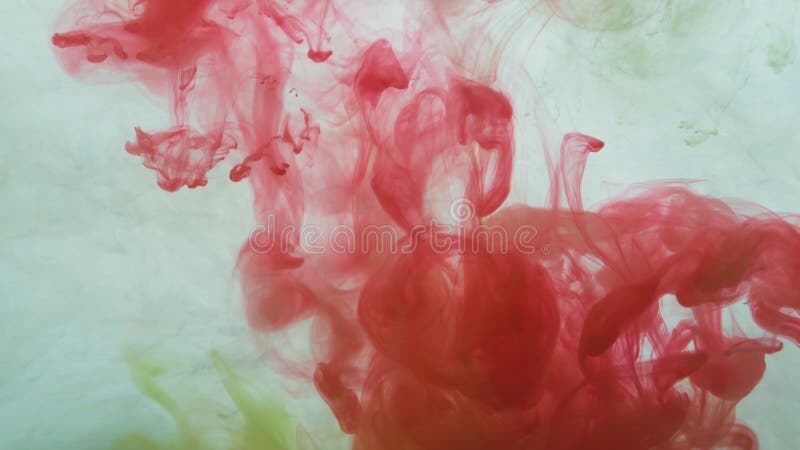 Red Paint in the Water. Abstract Background. Ink in Fluid. Colorful ...