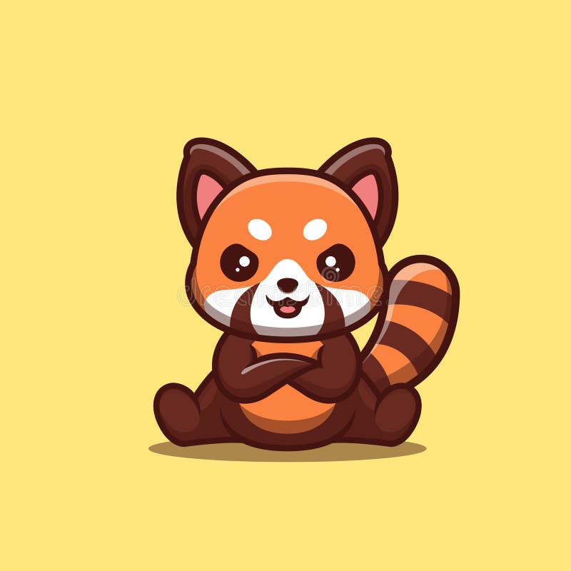 Panda sitting on cloud cute creative kawaii Vector Image