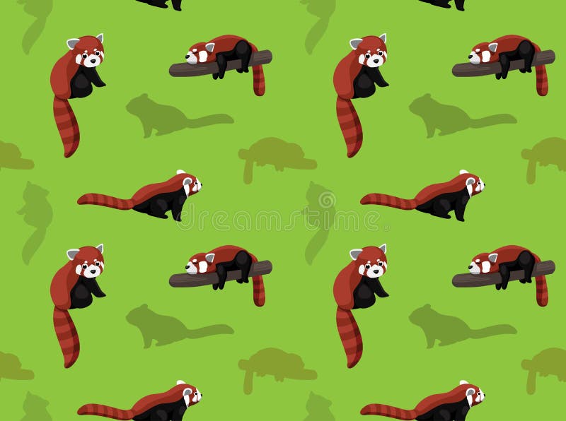 Red Panda Wallpaper 1 stock vector. Illustration of outline - 69810839