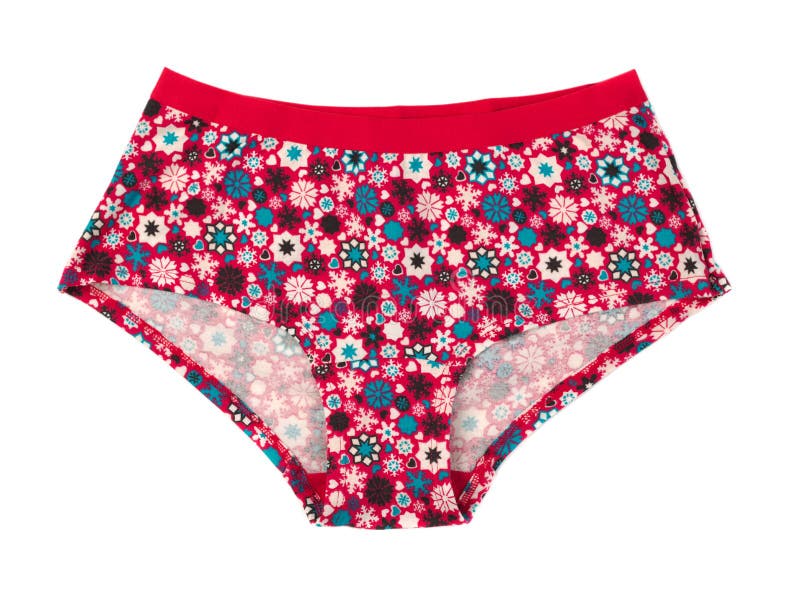 Red Panties with Floral Pattern. Stock Image Image of femininity, clothing 64083205