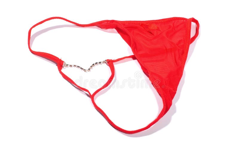 Red panties with heart stock photography