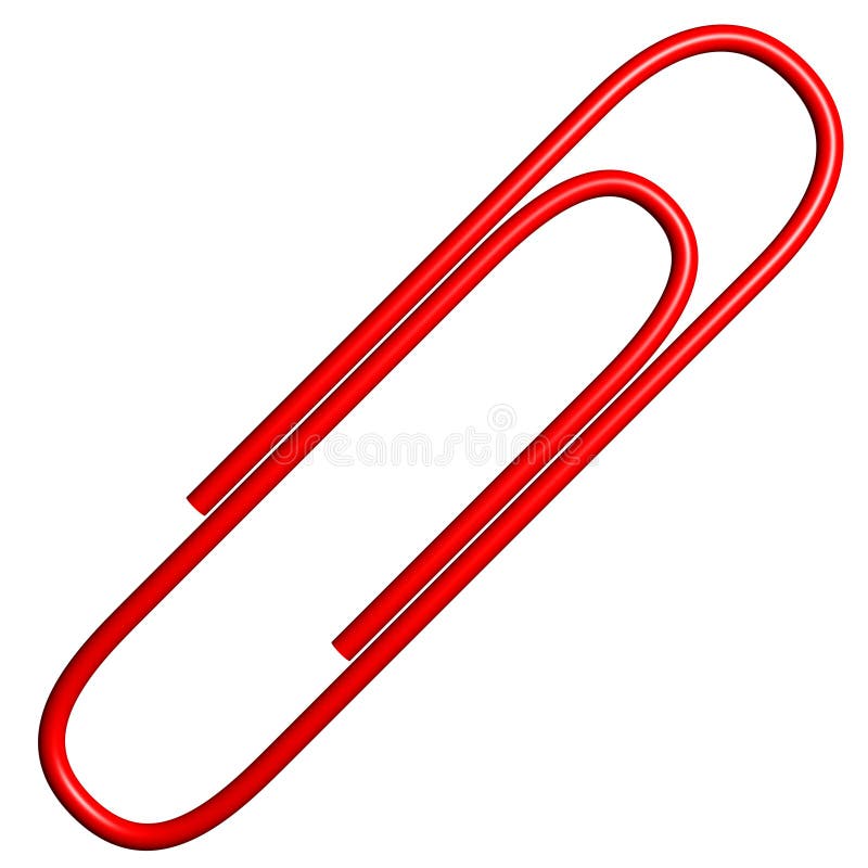 Red Paper Clip Paperclip stock illustration. Illustration of attach
