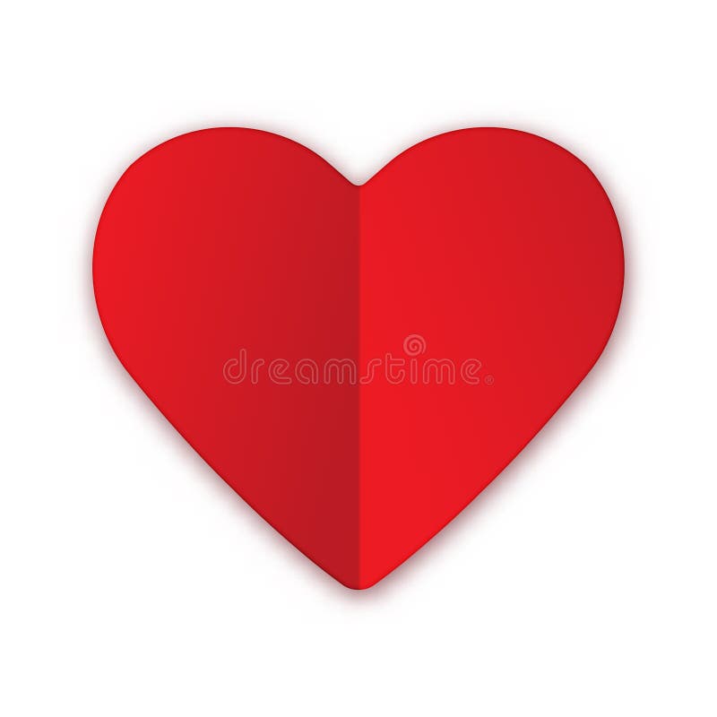 Red paper heart royalty free illustration