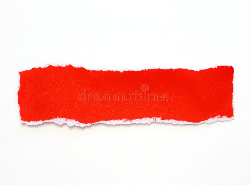 Red paper tears on white stock image Red paper tears on white stock image