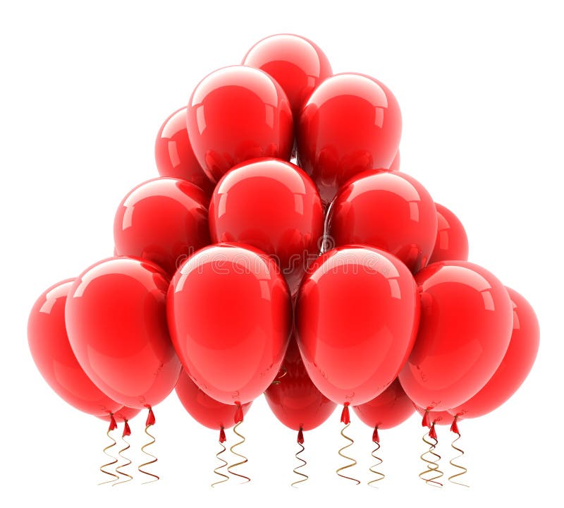 Party Balloons (HiRes) stock illustration. Illustration of