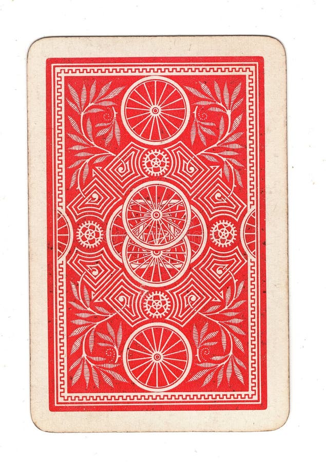 Carte de joc cu model roșu. stock images
