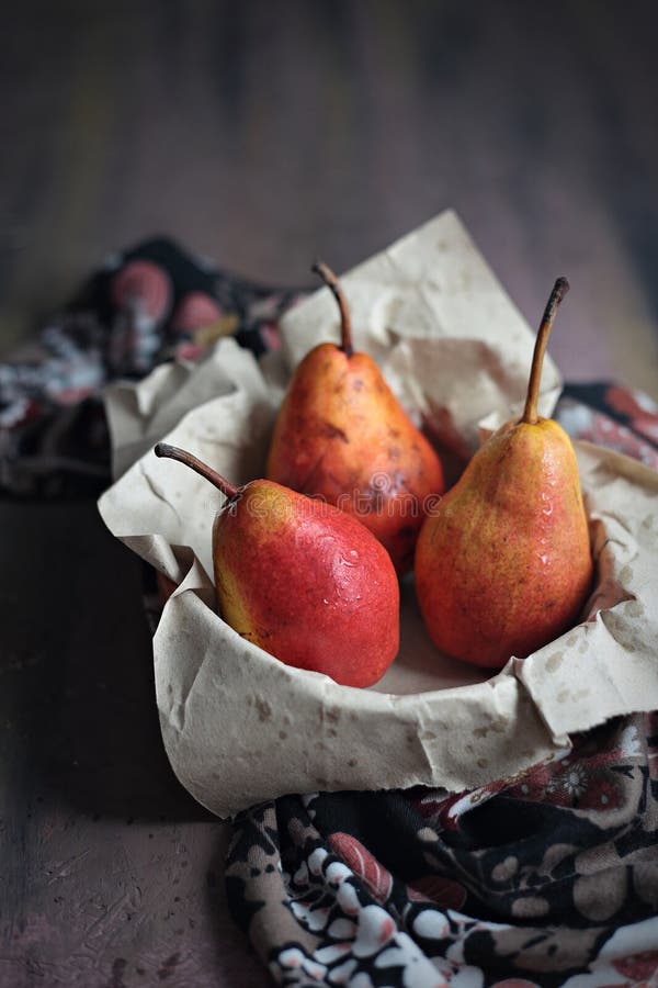 Red Pears stock photo. Image of flower, frame, dark, detail 38156498
