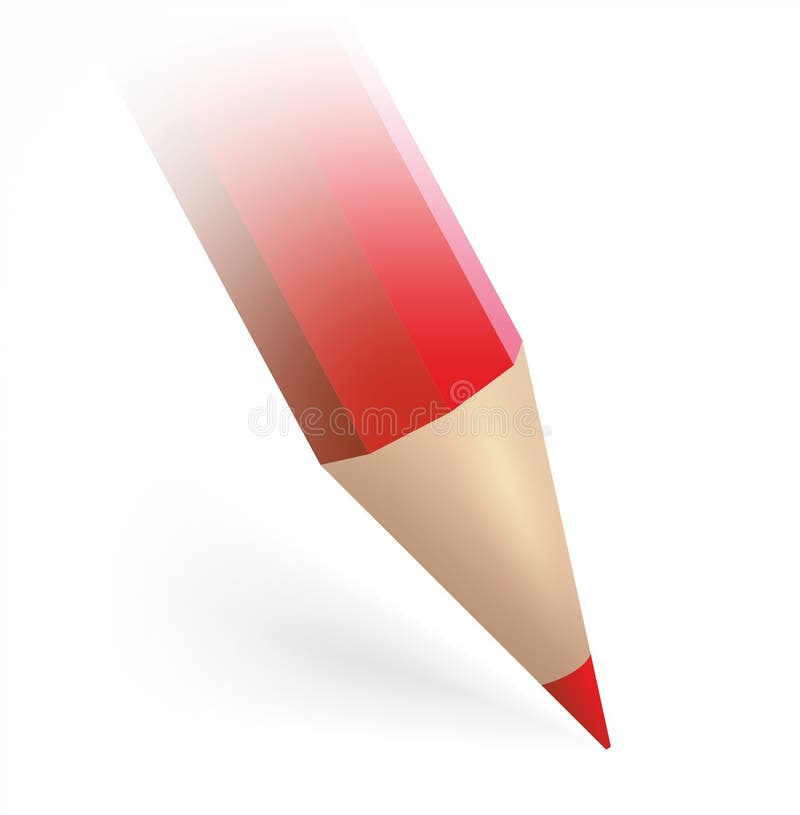 Red pencil point stock illustration. Illustration of colored 78059266