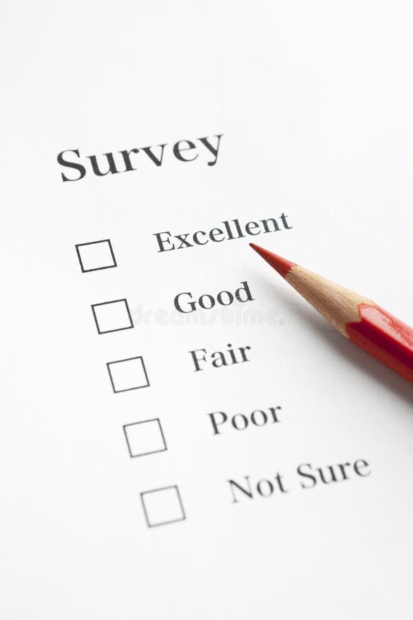 Red Pencil on Questionnaire royalty free stock photos