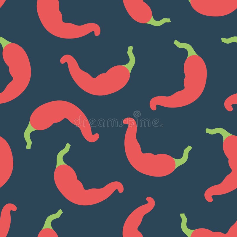 Simple vector illustration with ability to change. Red pepper pattern stock illustration Simple vector illustration with ability to change. Red pepper pattern stock illustration