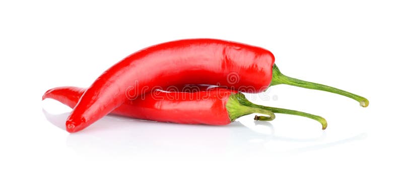 Red peppers, chilli isolated on white background stock images Red peppers, chilli isolated on white background stock images