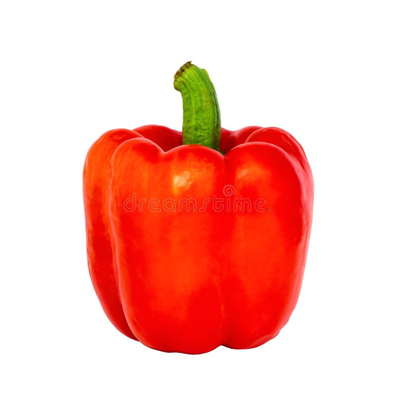 Red peppers isolated bell pepper or Capcicum. on white background and clipping path