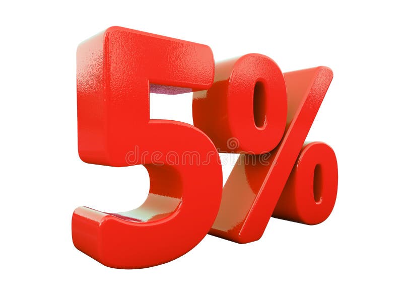 Red Percent Sign Isolated stock illustration. Illustration of concept ...