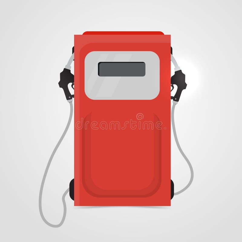 Red petrol station. vector illustration