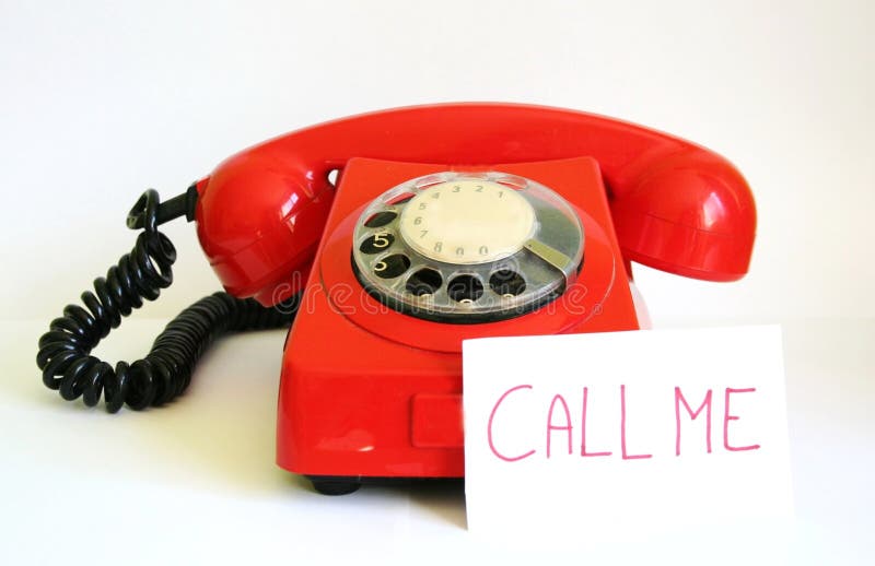 Red phone stock image. Image of vintage, note, telephone 16620039