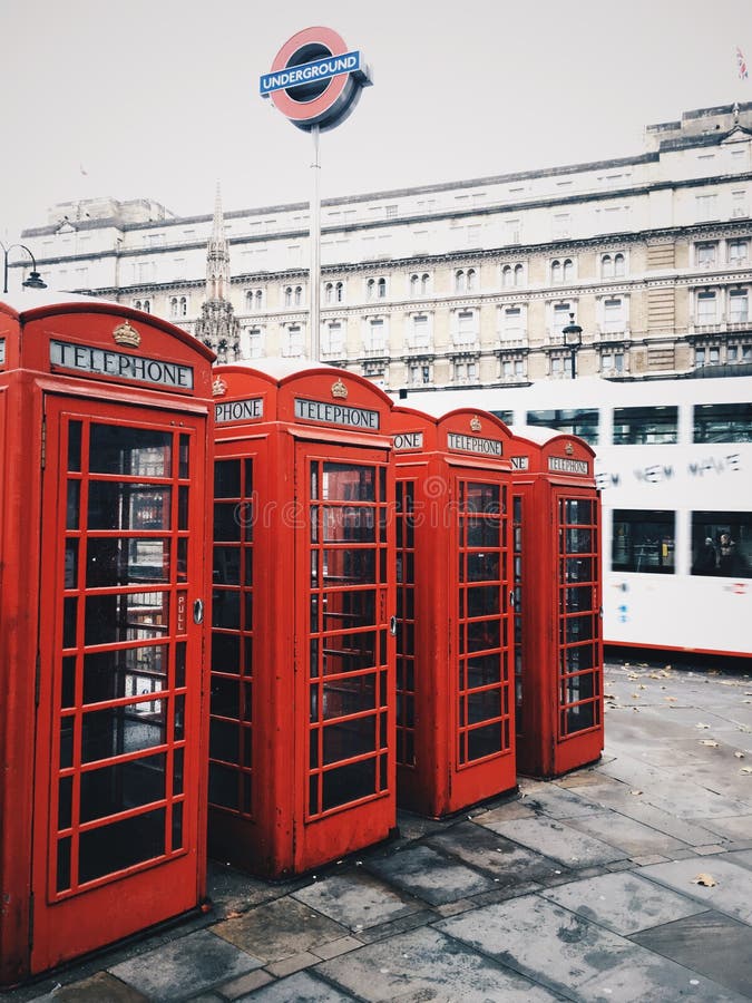 Red Phone Booths of London stock photography Red Phone Booths of London stock photography