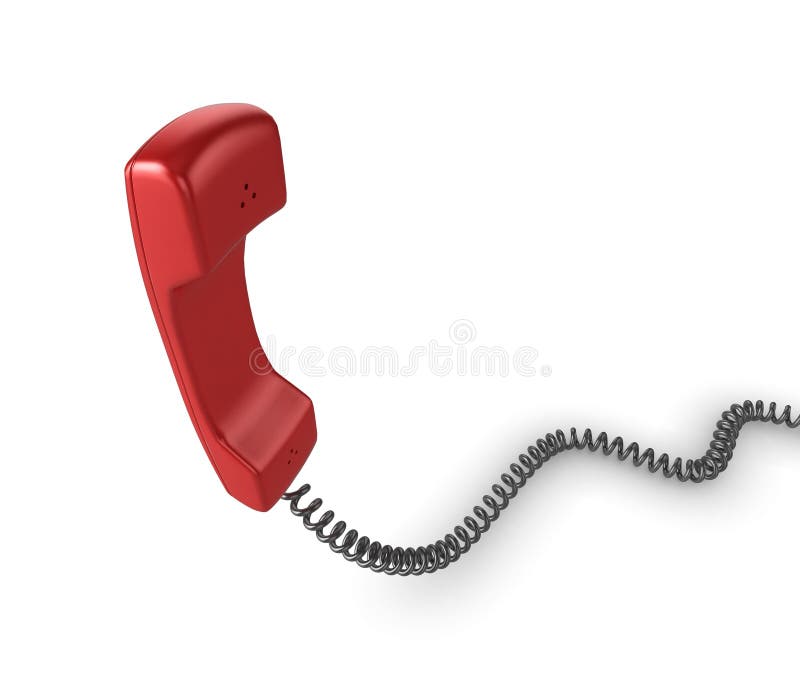 Red phone handset stock illustration
