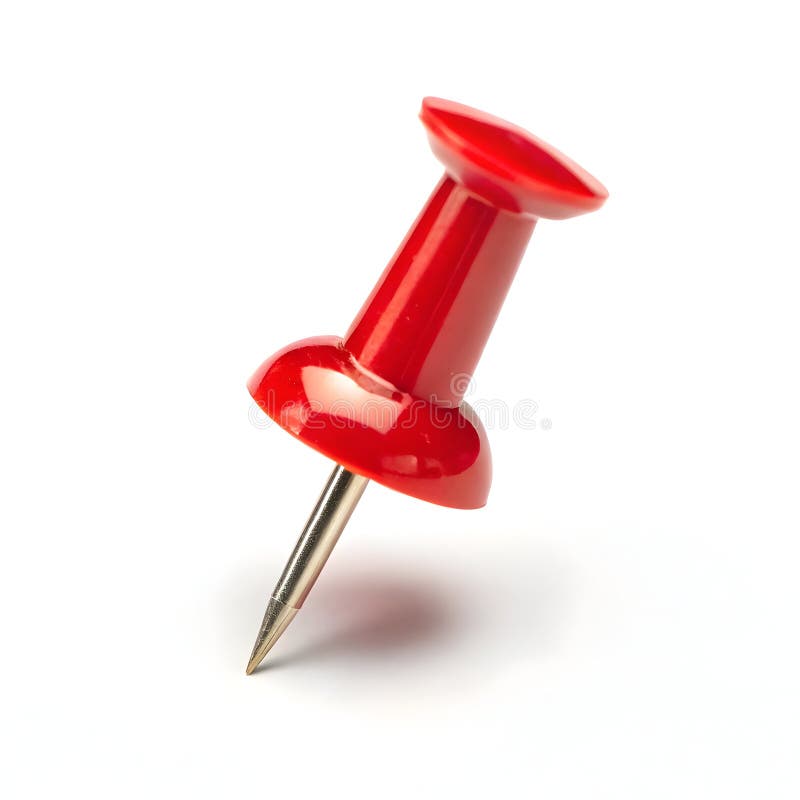Red pin pointer isolated on white background royalty free illustration