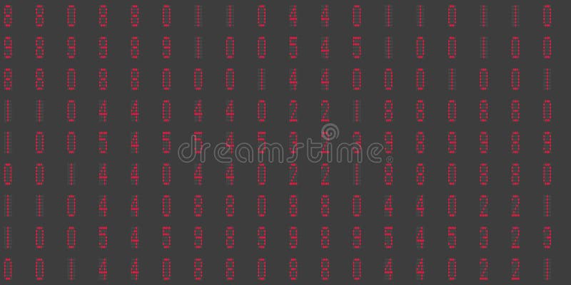 Red pink abstract display digit pattern. Electronic Numbers Background. Cyberspace texture. Numeric binary creative surface. Numeral tech design backdrop.