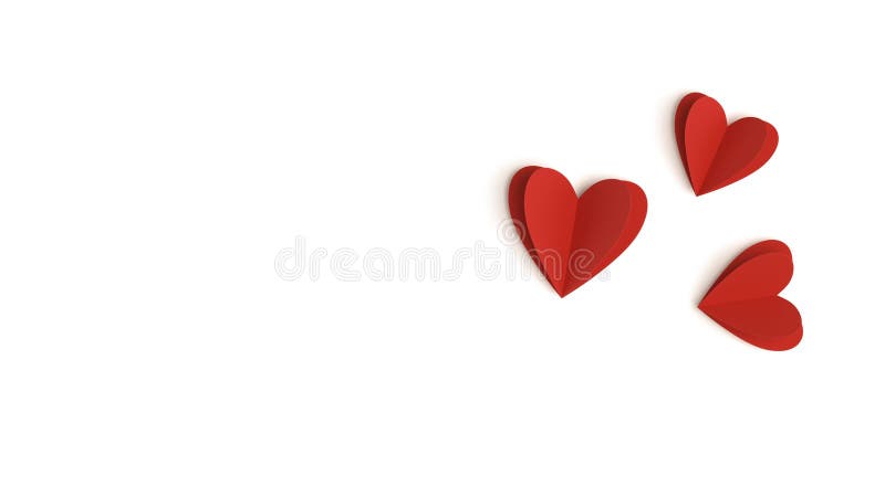 Red, Pink Hearts Made of Paper Isolated on White Background, Valentines Day  Design Concept. Love Decoration Elements, Heart Shapes Stock Photo - Image  of holiday, cute: 186214540