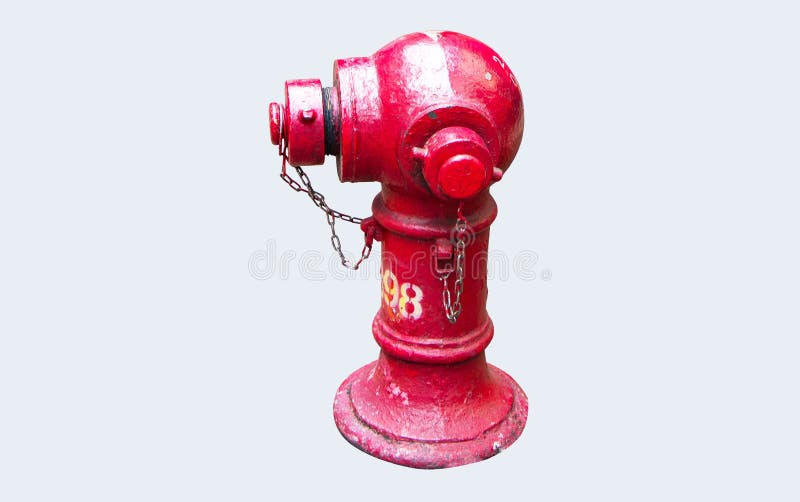 Red pipe water hydrant fire department connection system. royalty free stock photo