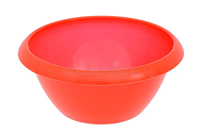 Red plastic bowl stock image. Image of simplicity, drink 17459957
