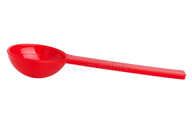 Red Plastic Disposable Spoon Stock Photo Image of crockery, plastic