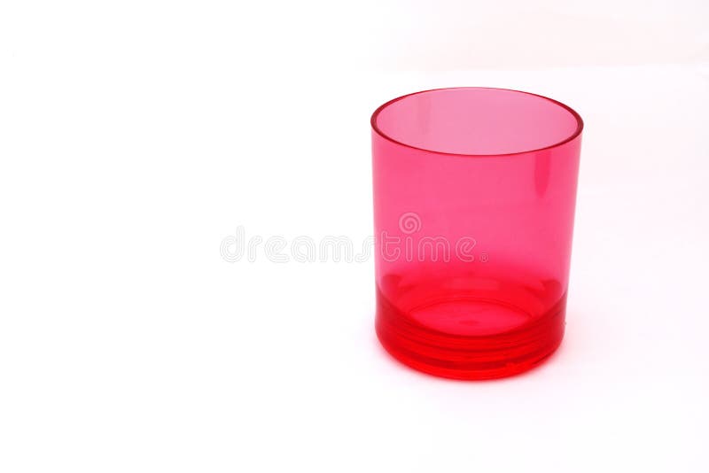 Red plastic glass