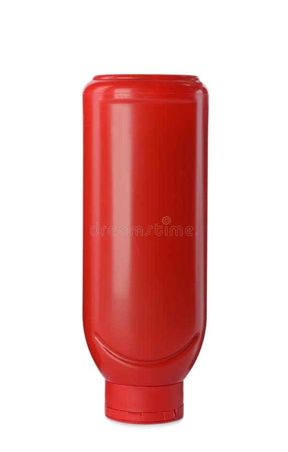 Red Plastic Ketchup Bottle Isolated on White Stock Image Image of fresh, ketchup 246913515