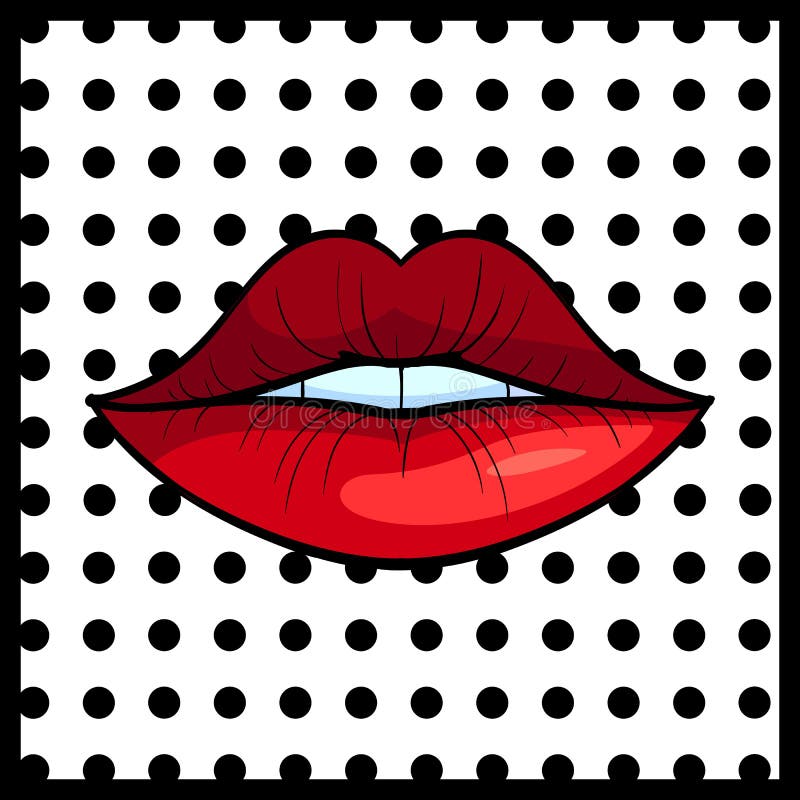 Red Pop Art Lips Stock Illustrations 2,971 Red Pop Art Lips Stock