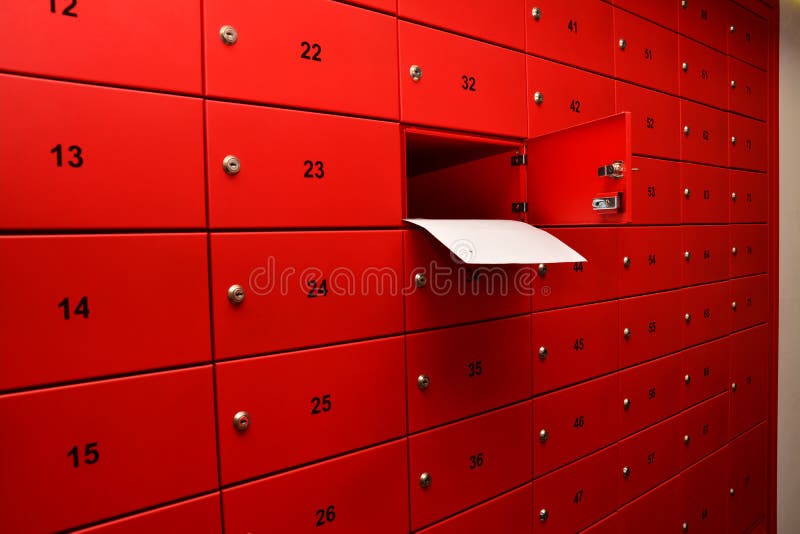 Red Post Box with Number, Letter Stock Image Image of wallpaper