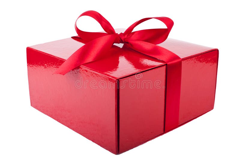 Red present box isolated