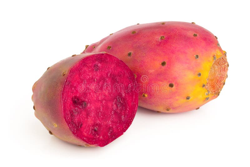 Red prickly pear or opuntia isolated on a white background royalty free stock photo Red prickly pear or opuntia isolated on a white background royalty free stock photo