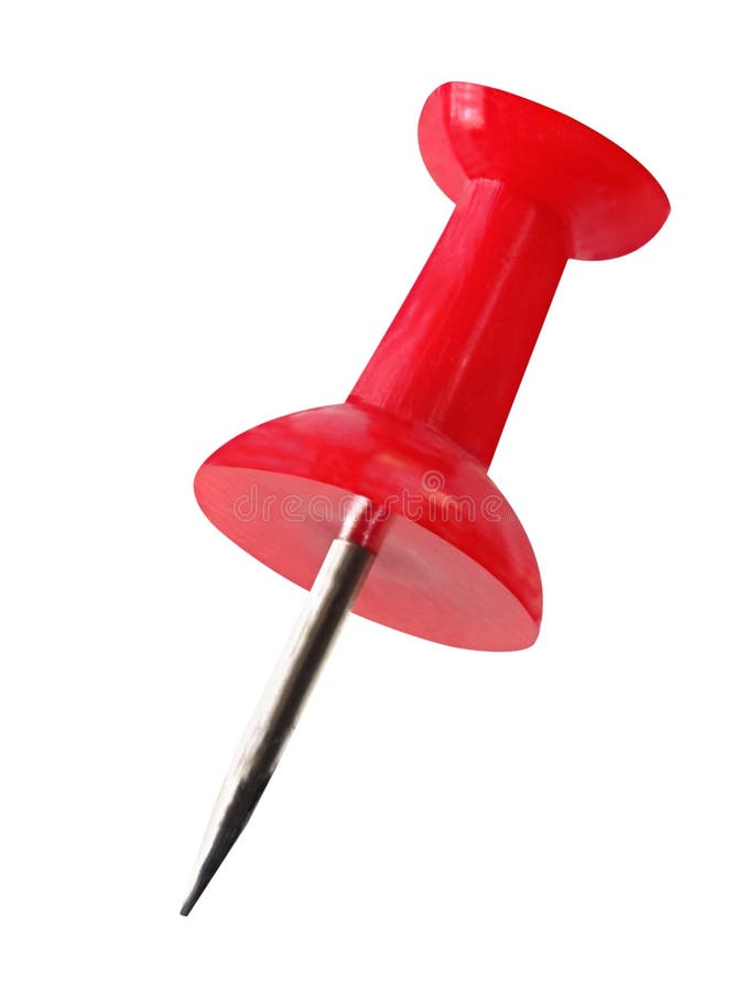 Red Push Pin stock image. Image of plastic, fastener, drawing - 7266661