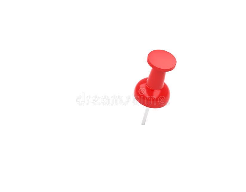 Red thumb tack realistic push pin mockup Vector Image