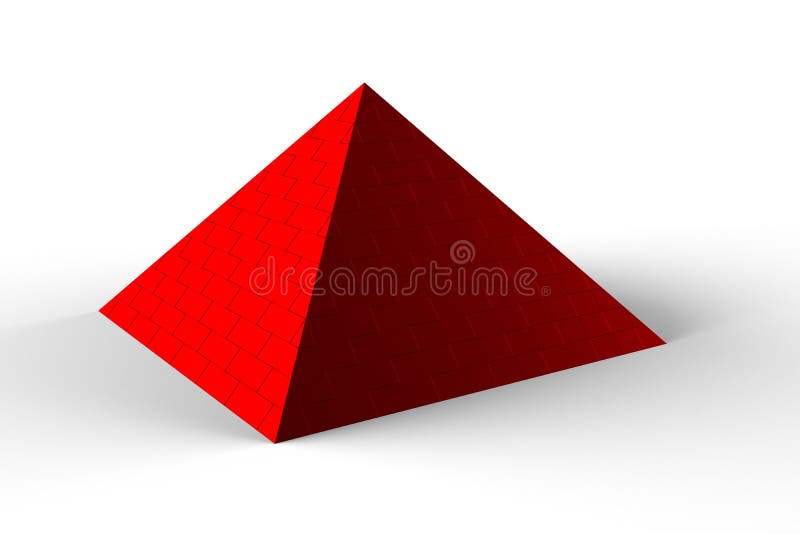 Red pyramid stock illustration. Illustration of triangle - 9527128