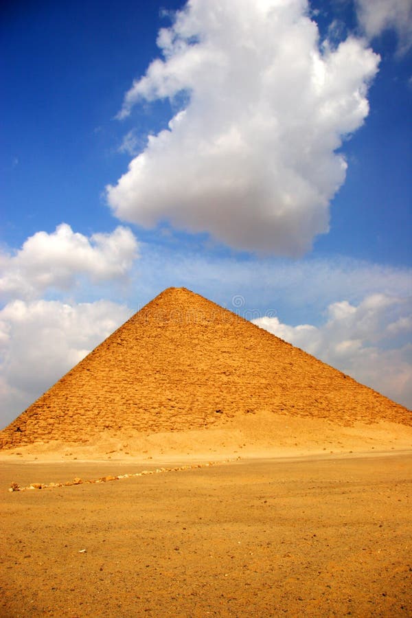 The Red Pyramid of Dahshur, Egypt Stock Photo - Image of east, hill ...